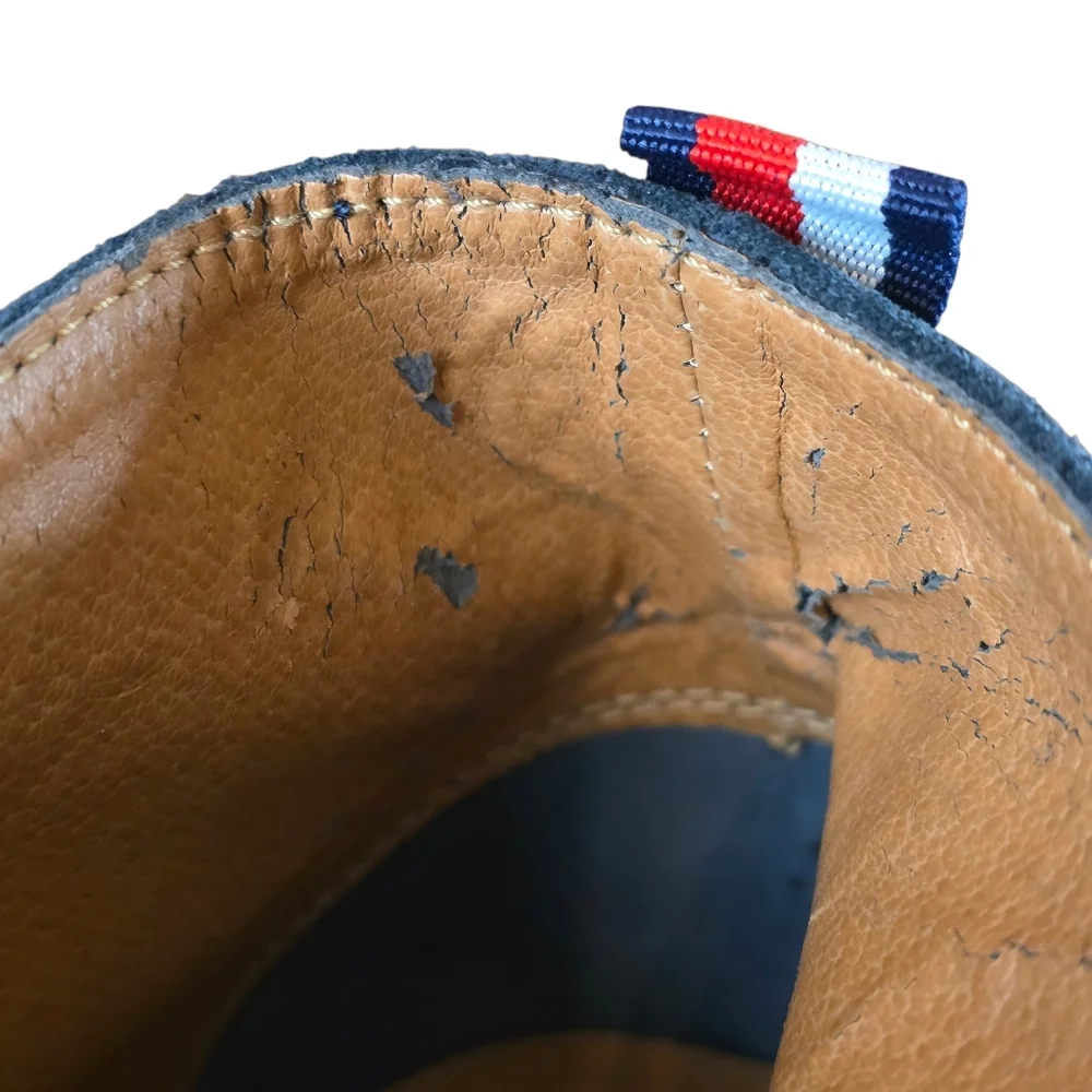 Tommy Hilfiger Men’s Blue Suede Chukka Boots Size 11 Leather Lace Up